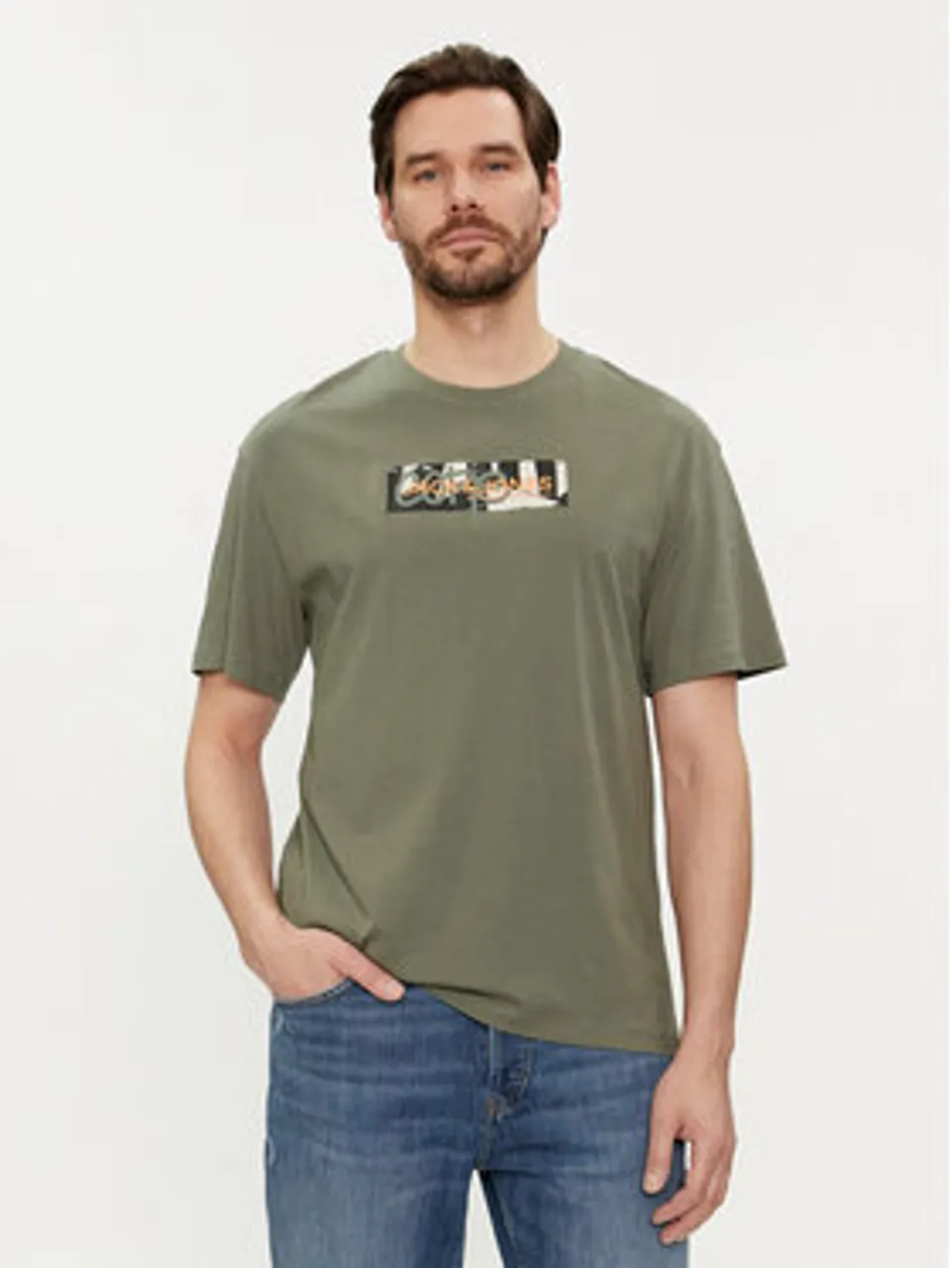 Jack&Jones 5er-Set T-Shirts Aop Print 12260781 Bunt Relaxed Fit
