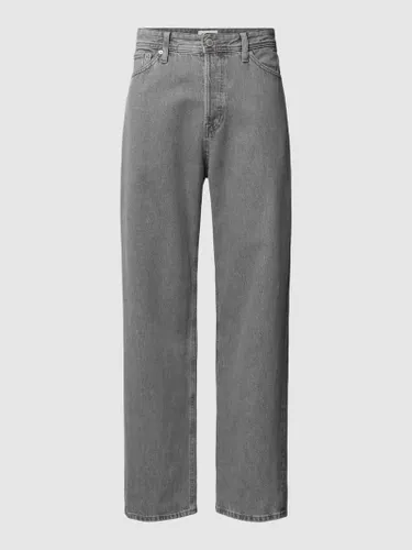 Jack & Jones Baggy Fit Jeans im 5-Pocket-Design Modell 'ALEX' in Mittelgrau