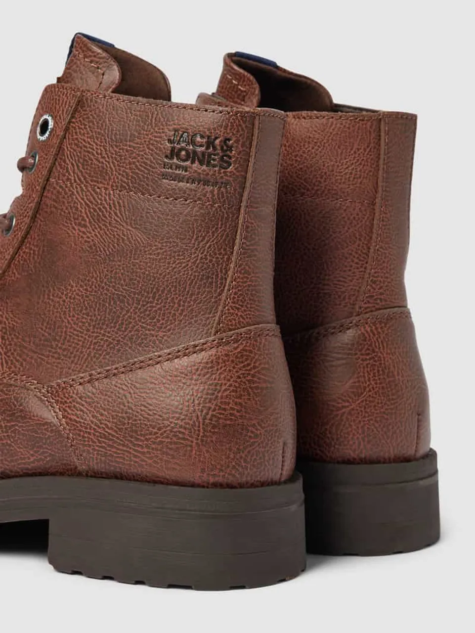 Jack & Jones Boots mit Label-Detail Modell 'BERNIE' in Cognac