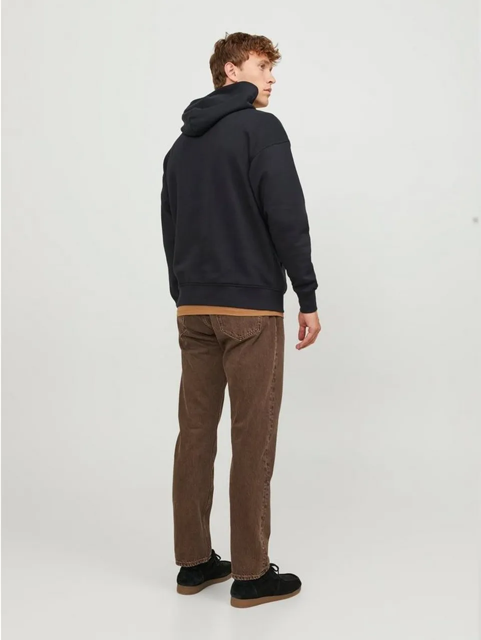 Jack & Jones Hoodie Basic Sweater Langarm Shirt Hoodie Pullover 6563 in Schwarz