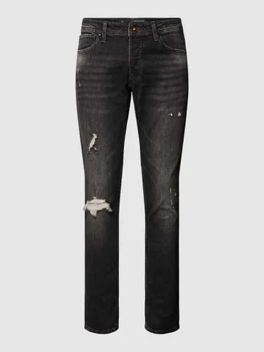 Jack & Jones Jeans im Used-Look Modell 'GLENN' in Dunkelgrau