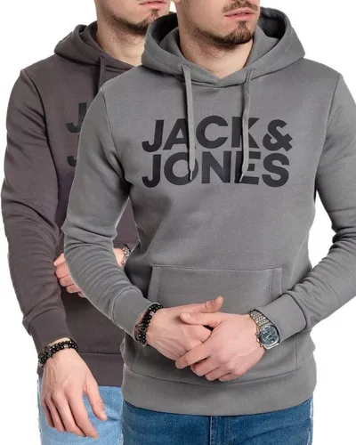Jack & Jones Kapuzenpullover (Spar Set, Doppelpack) mit Printaufdruck