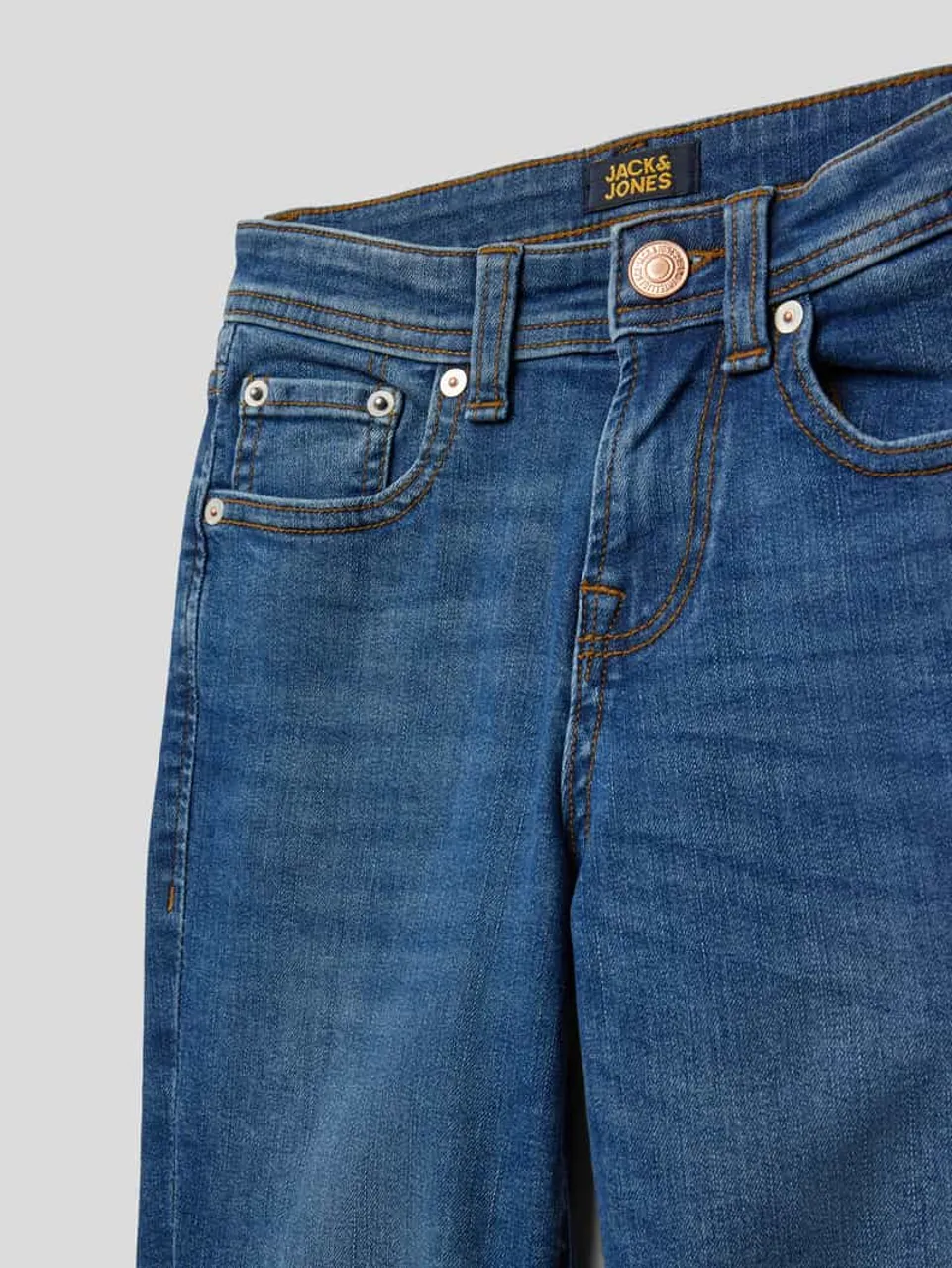 Jack & Jones Regular Fit Jeans im 5-Pocket-Design Modell 'CLARK' in Blau