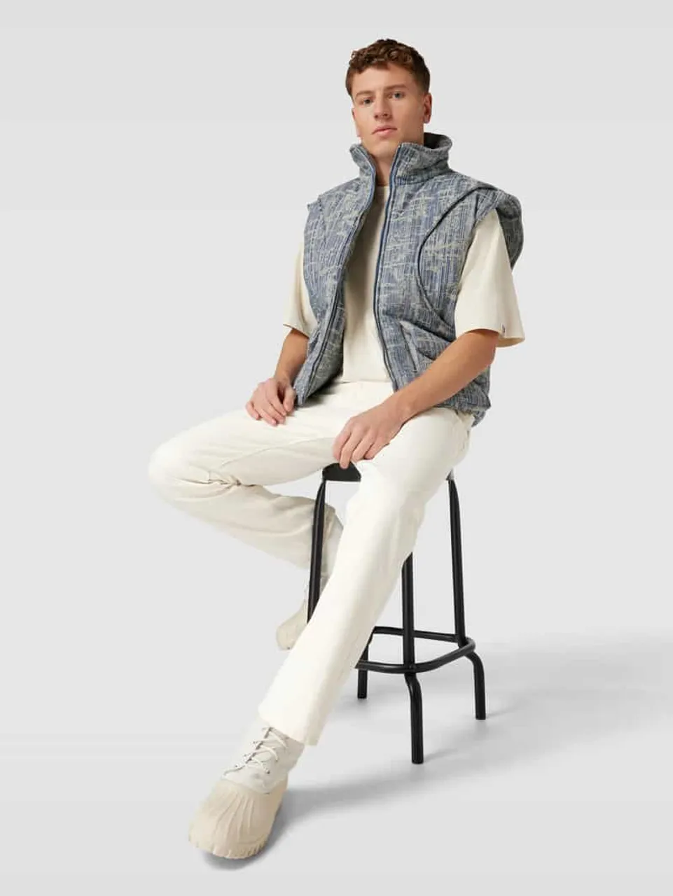 Jack & Jones Relaxed Fit Jeans im 5-Pocket-Design Modell 'CHRIS' in Offwhite