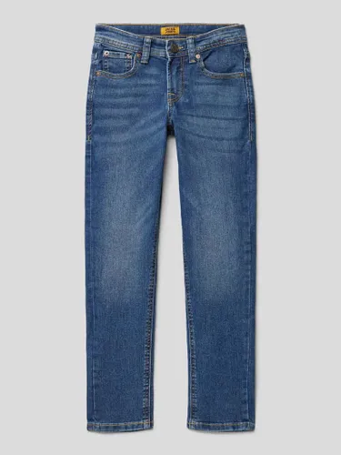 Jack & Jones Slim Fit Jeans mit Kontrastnähten Modell 'GLENN' in Blau