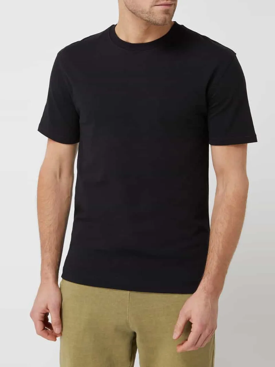 Jack & Jones T-Shirt aus Baumwolle mit Rundhalsausschnitt in Black
