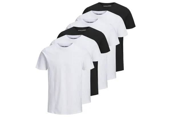 Jack & Jones T-Shirt Herren T-Shirt, 6er Pack - JJEORGANIC BASIC TEE