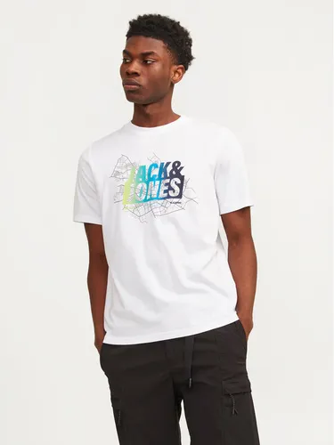 Jack&Jones T-Shirt Map 12257908 Weiß Regular Fit
