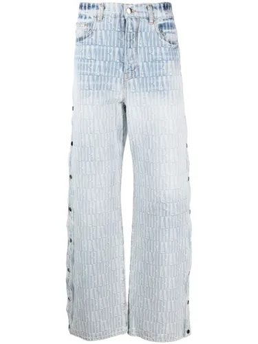 Jacquard-Jeans mit Druckknöpfen