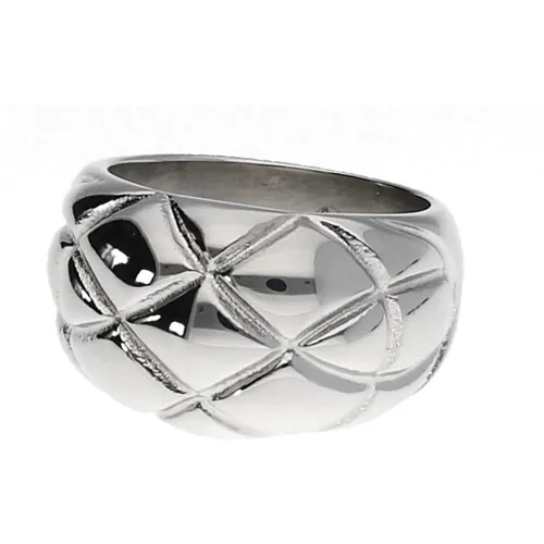 Jacques Charrel - Ring topmodern mit struckturierter Oberfläche, Edelstahl Ringe Silber Damen