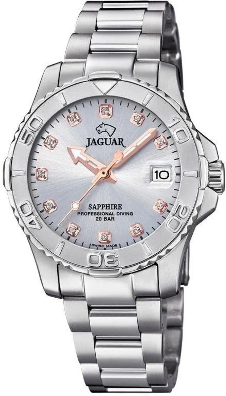 Jaguar Quarzuhr Executive Diver, J870/2, Armbanduhr, Damenuhr, Saphirglas, Swiss Made