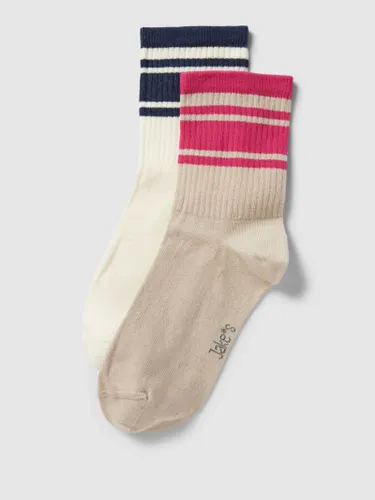 Jake*s Casual Socken im unifarbenen Design im 2er-Pack in Pink