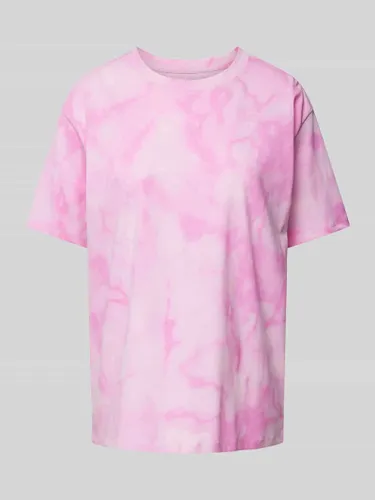 Jake*s Casual T-Shirt im Batik-Look in Pink