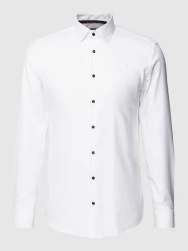 Jake*s Slim Fit Business-Hemd mit Kentkragen in Weiss
