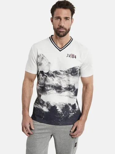 Jan Vanderstorm T-Shirt JADON mit einfarbigem Rückenteil