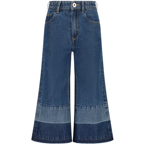 Jeans-Hose CLOE Wide Leg Cropped in mid blue wash