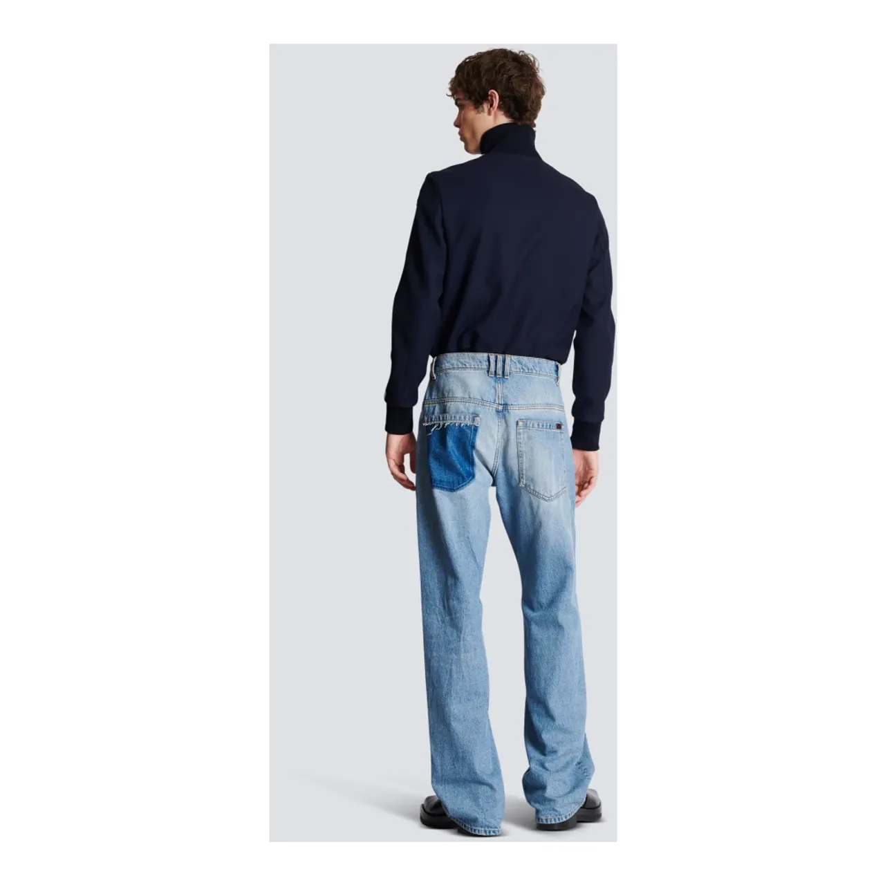 Jeans mit Kontrasteffekt und geradem Schnitt Balmain