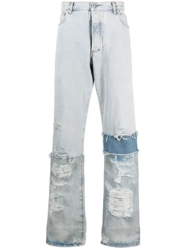 Jeans mit Kontrasteinsätzen