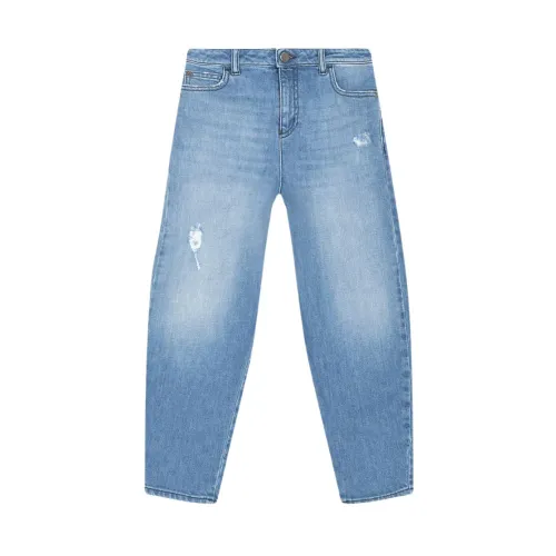 Jeans mit seitlicher Falte und fünf Taschen Armani