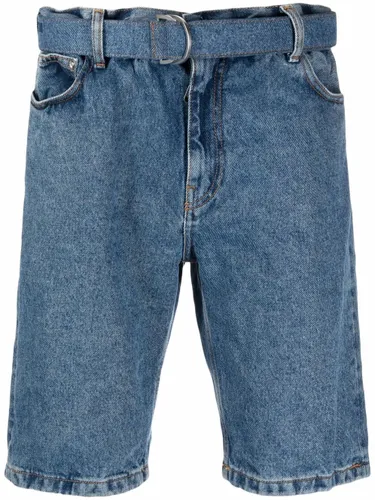 Jeans-Shorts mit Gürtel