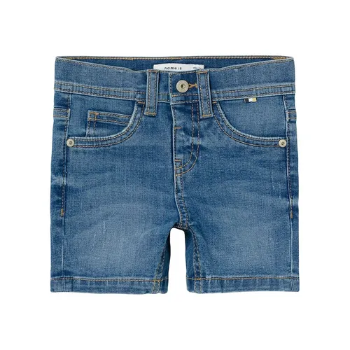 Jeans-Shorts NMMSILAS Slim Fit in medium blue denim