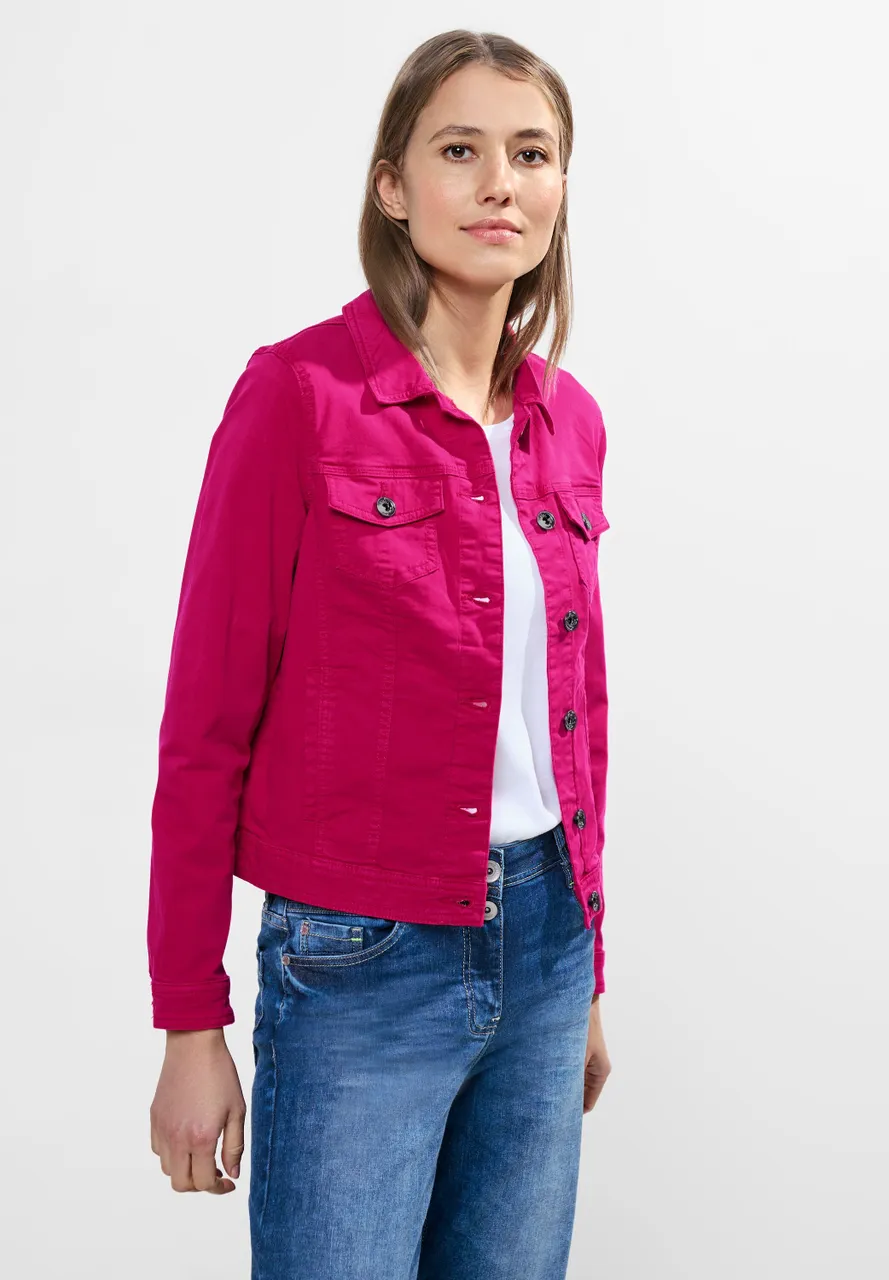 Jeansjacke CECIL Gr. L (42), pink (pink sorbet) Damen Jacken Jeansjacken Bestseller