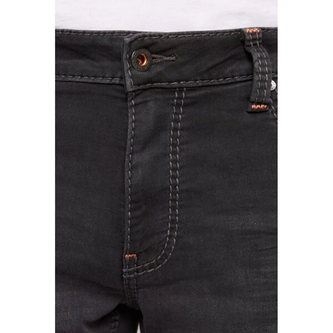 Jeansshorts CAMP DAVID Gr. 30, Normalgrößen, schwarz Herren Jeans Shorts