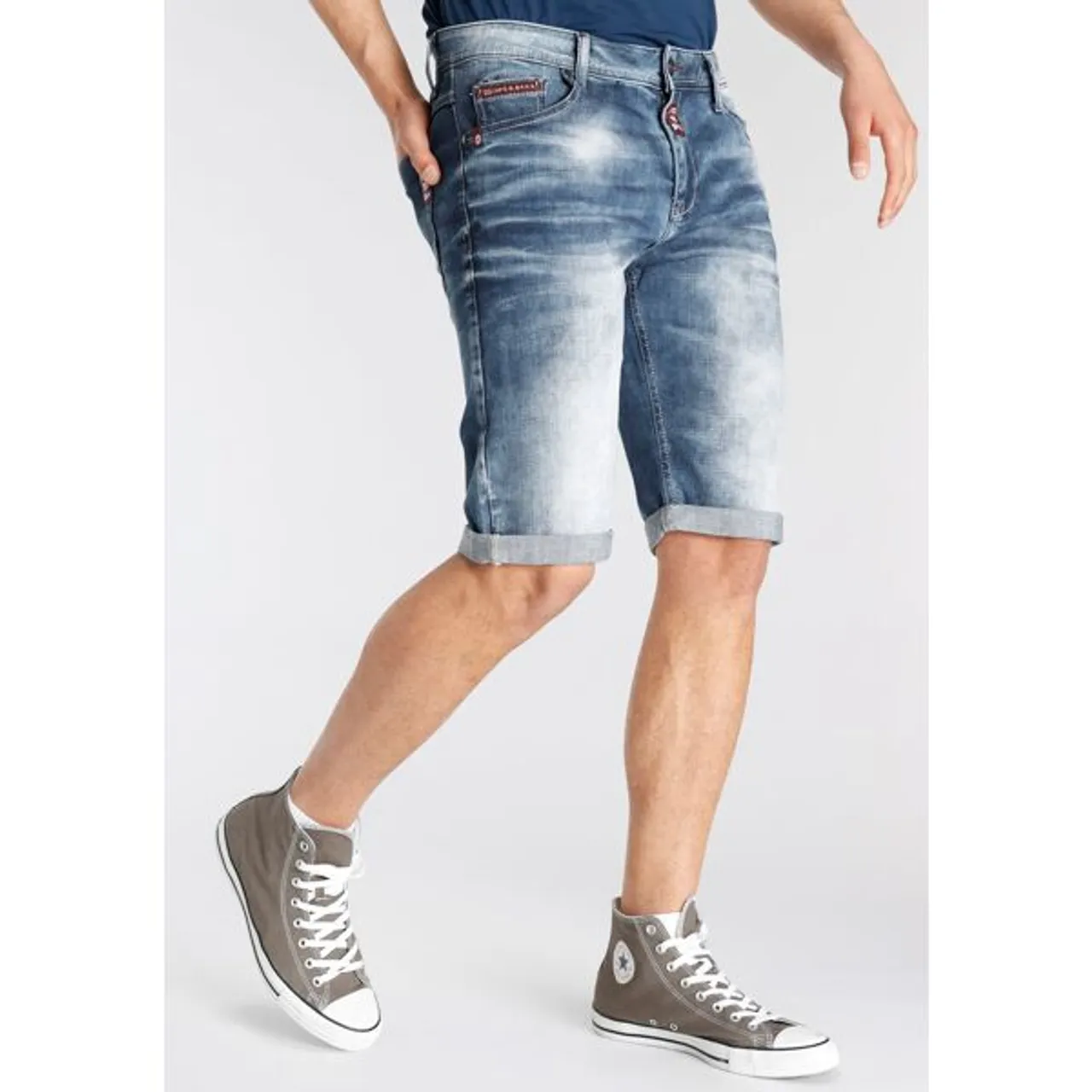 Jeansshorts CIPO & BAXX Gr. 30, N-Gr, blau (blue used) Herren Jeans Shorts