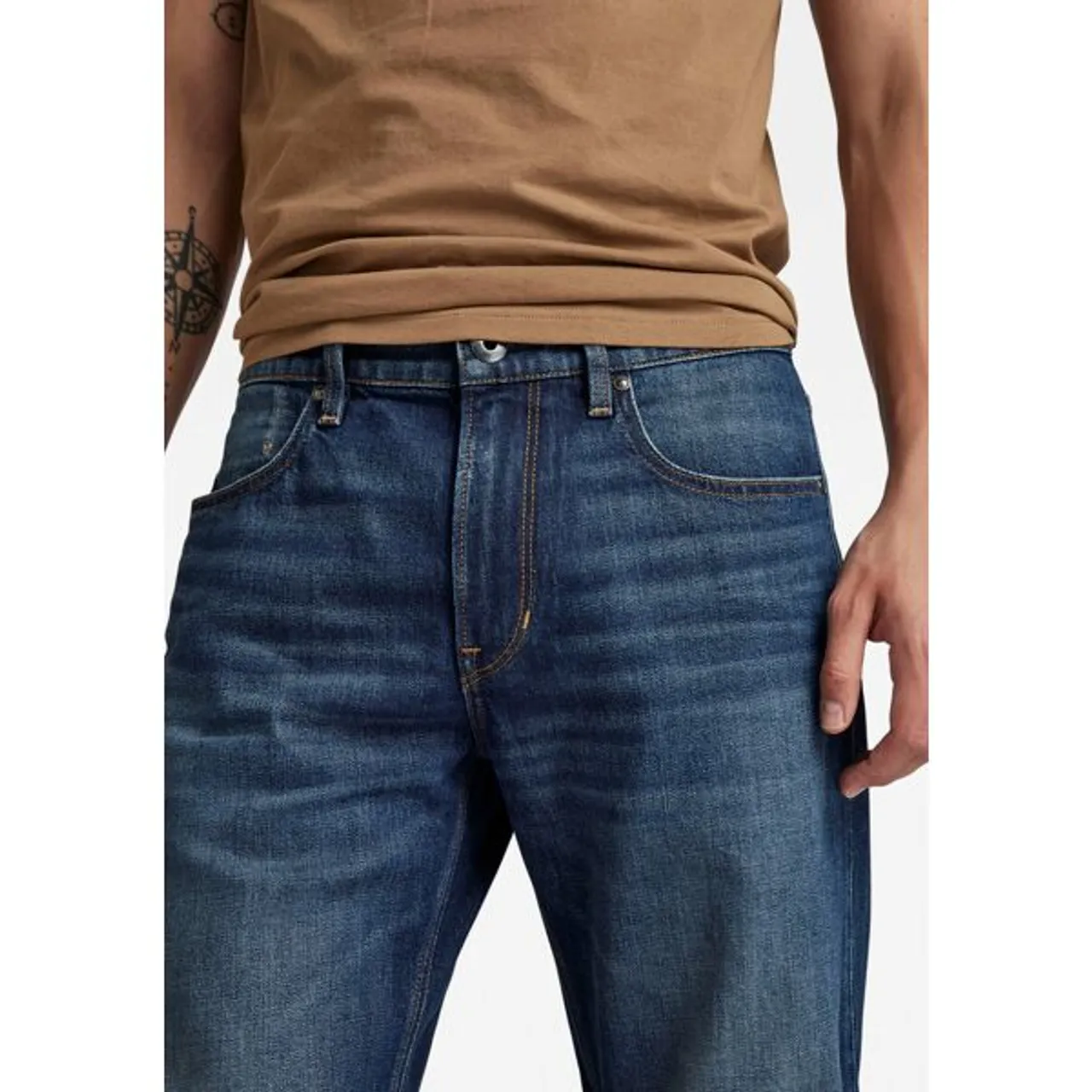 Jeansshorts G-STAR RAW "Mosa" Gr. 32, N-Gr, blau (worn in isola night) Herren Jeans Shorts
