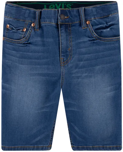 Jeansshorts LEVI'S KIDS "LVB SLIM FIT LT WT ECO SHORTS" Gr. 16 (176), N-Gr, blau (slow roll) Jungen Jeans Shorts