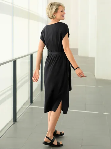 Jerseykleid CLASSIC BASICS "Jersey-Kleid" Gr. 40, Normalgrößen, schwarz Damen Kleider Freizeitkleider