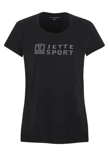 JETTE SPORT Print-Shirt mit funkelndem Logo-Dekor