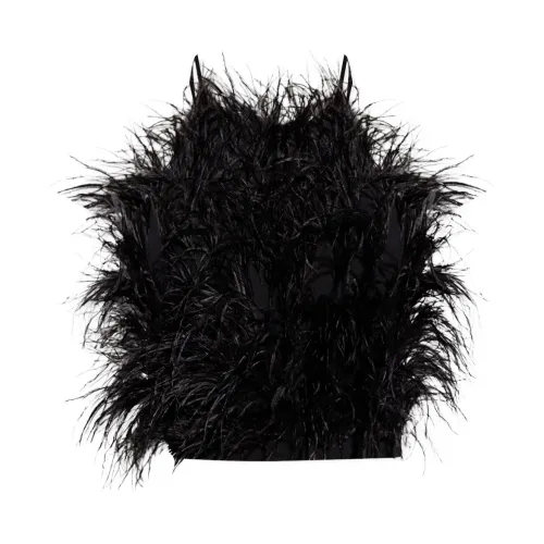 Joey top with ostrich feathers Cult Gaia