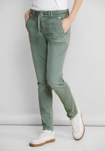 Jogg Pants STREET ONE Gr. 32, Länge 30, grün (soft olive washed) Damen Jeans Joggpants Track Pants mit Tunnelzug im Bund