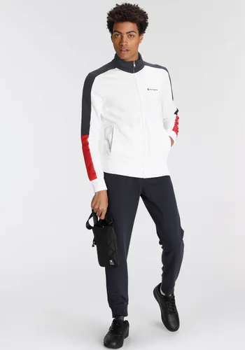 Jogginganzug CHAMPION "Full Zip Suit" Gr. M (48), grau (hellgrau) Herren Sportanzüge Trainingsanzüge