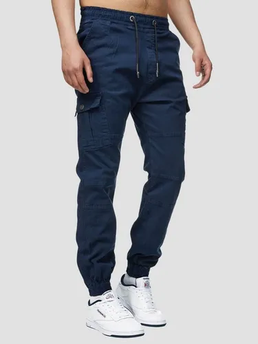 John Kayna Cargojeans Herren Cargo Hose Slim Fit Utility Jeans Männer Chino Herrenhose Stoff (Chino Cargohose Streetwear, 1-tlg) Freizeit Business Cas...