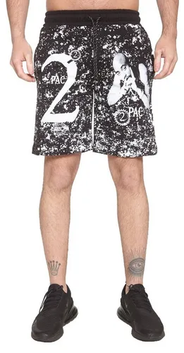 John Kayna Shorts Herren Short 2Pac Jogging Hose Jogger Streetwear (Kurze Hose Bermudas Sweatpants, 1-tlg., im modischem Design) Fitness Freizeit Casu...