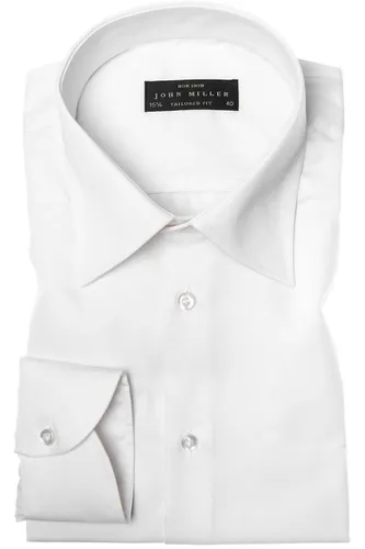 John Miller Tailored Fit Hemd ecru, Einfarbig