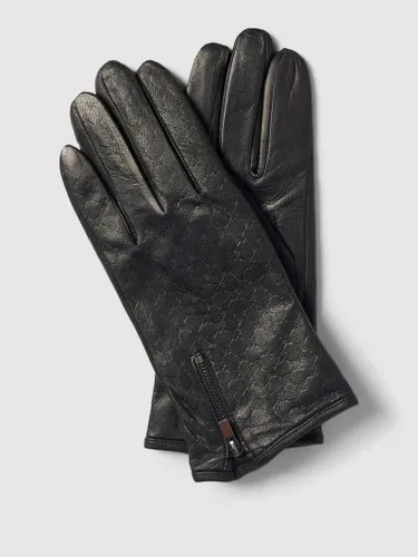 JOOP! Collection Handschuhe aus Leder mit Reißverschluss Modell 'Cornflower' in Black