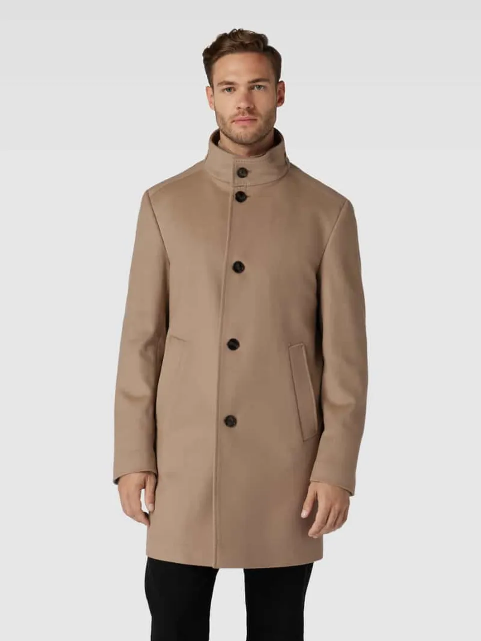 JOOP! Collection Mantel mit Eingrifftaschen Modell 'Maron' in Beige