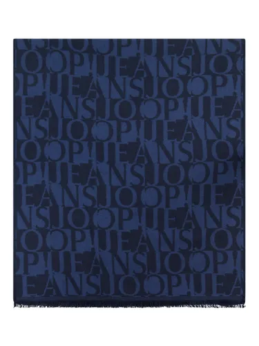 Joop Herren Schal LEX One Size Logoprint bedruckt Grau Blau Rot