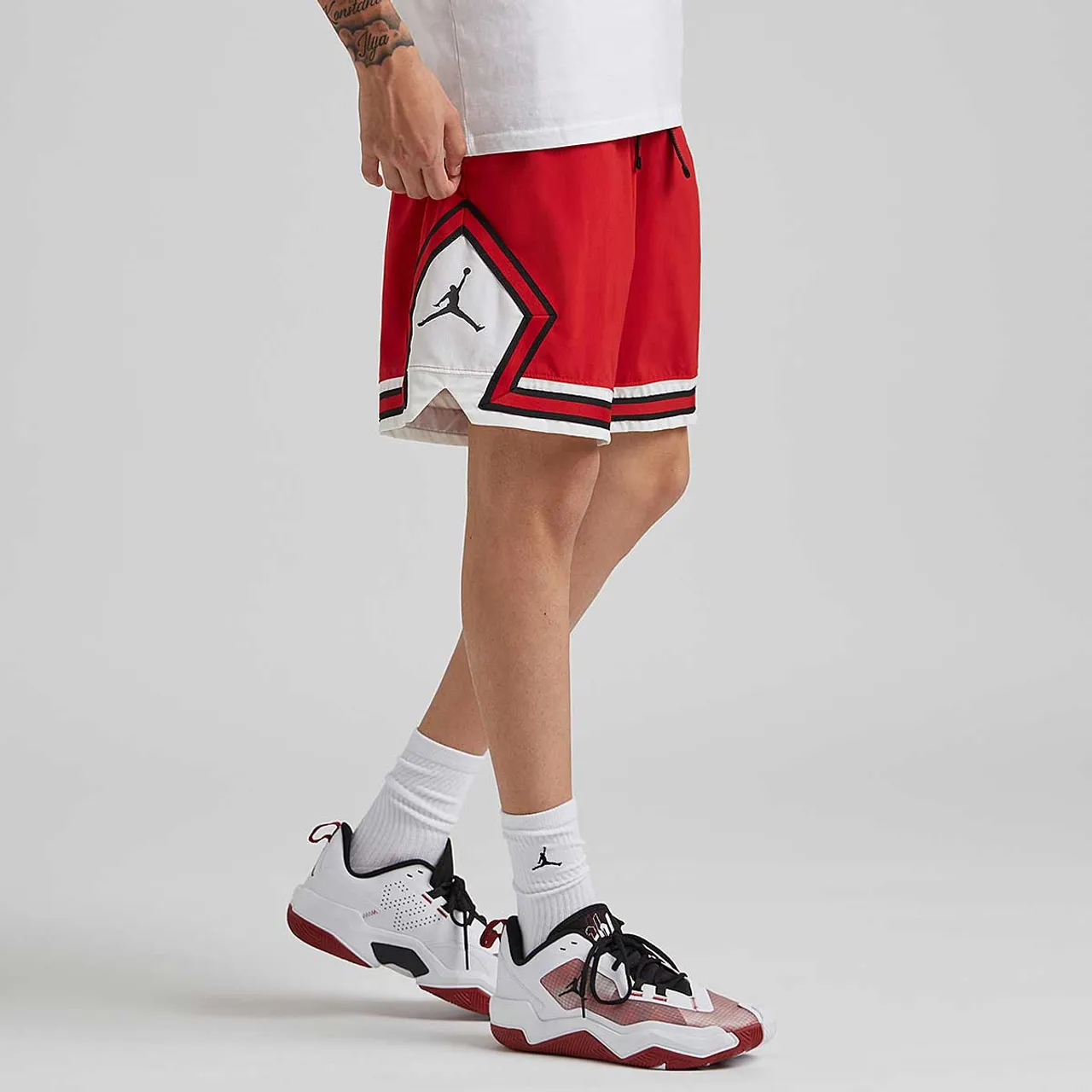 Jordan M J Dri-fit Sport Woven Diamond Shorts, Gym Rot/schwarz/weiß/schwarz S