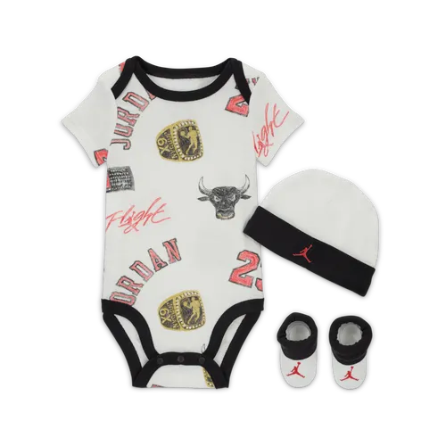 Jordan MJ Essentials 3-teiliges Set mit Print für Babys - Weiß