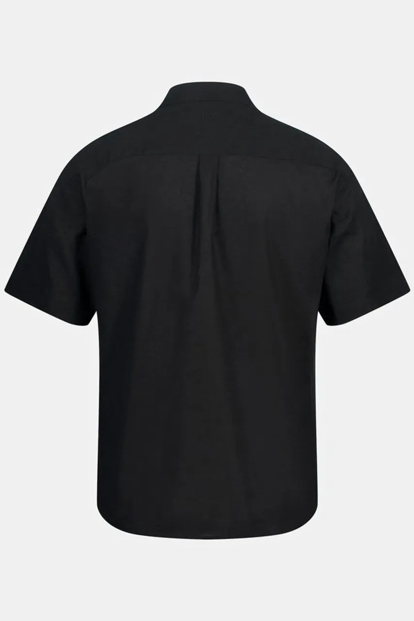 JP1880 Kurzarmhemd Leinenmix-Hemd Halbarm Buttondown-Kragen
