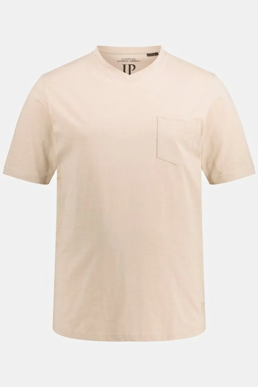 JP1880 T-Shirt T-Shirt Basic Halbarm V-Ausschnitt Flammjersey