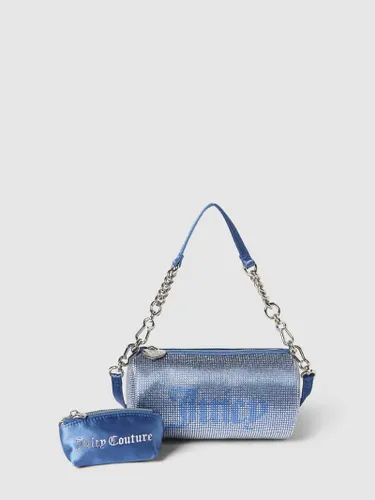 Juicy Couture Handtasche mit Allover-Ziersteinbesatz Modell 'HAZEL' in Hellblau, Größe One Size