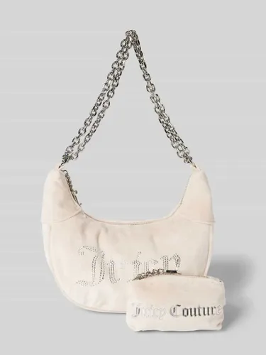 Juicy Couture Hobo Bag mit Ziersteinbesatz Modell 'KIMBERLY' in Beige, Größe One Size
