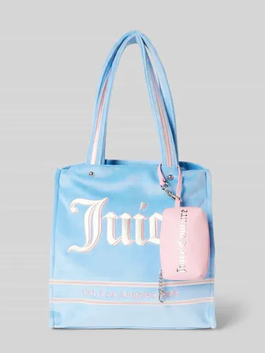 Juicy Couture Shopper mit Label-Stitching Modell 'IRIS' in Hellblau, Größe One Size