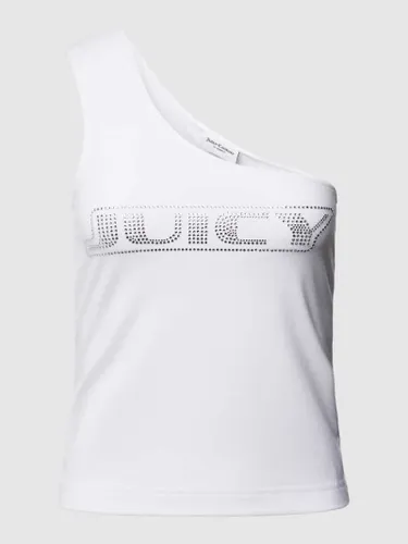Juicy Couture Tanktop mit One-Shoulder-Träger Modell 'DIGI' in Weiss