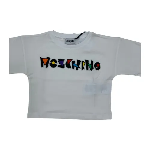 Jungen Geom Kurzarm T-Shirt Moschino